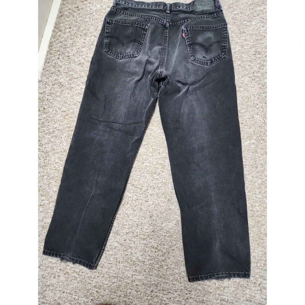 Vintage Levi's 550 Men's 34x30 Actual Black 100% Cotton Relaxed Distressed